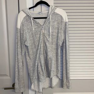 splendid zip up sweat jacket